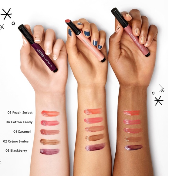 x2 NWT NEW Sephora Melting Lip Clicks Lip Balm in 01 Caramel and 03 Blackberry - Picture 1 of 10